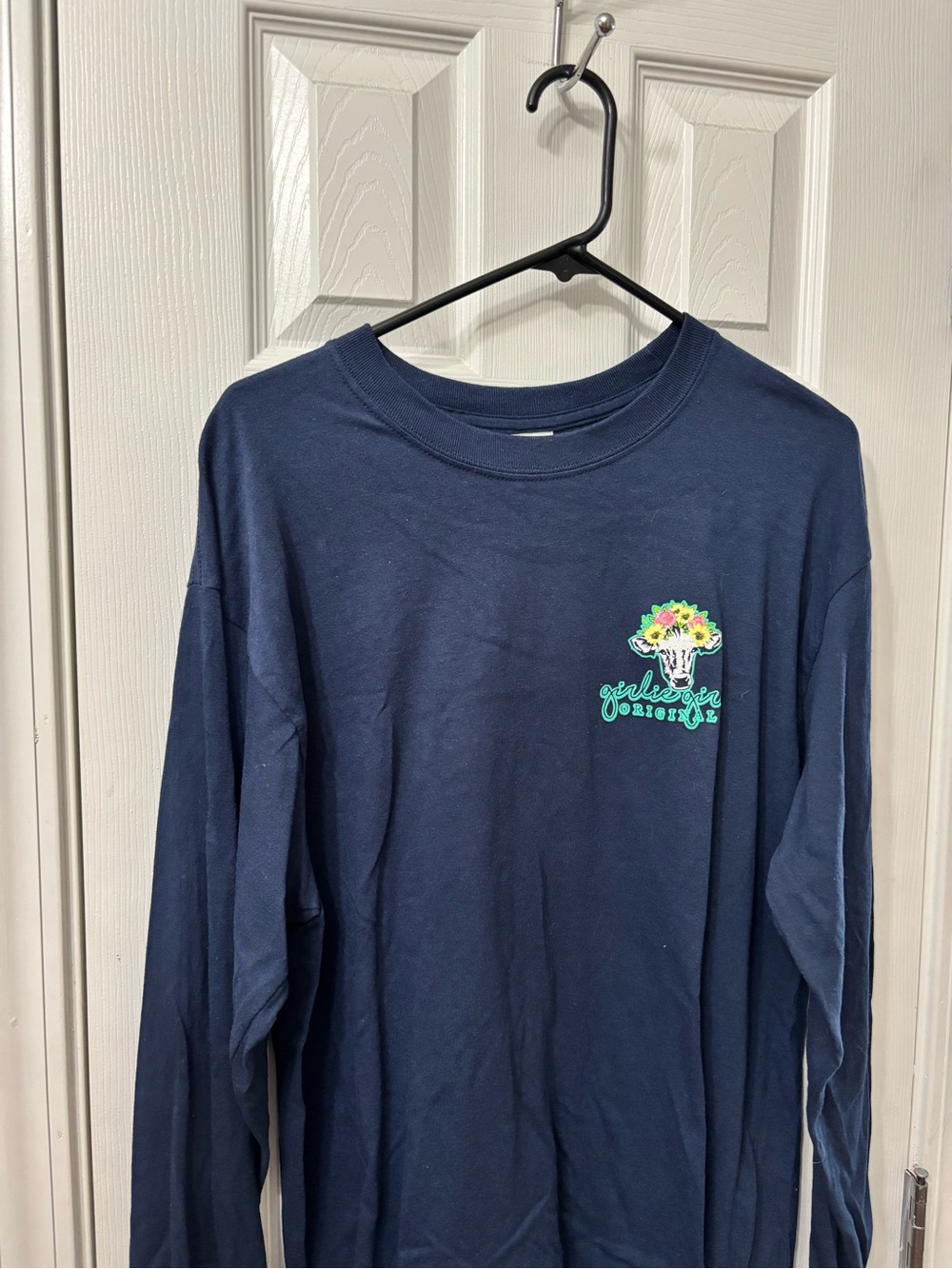 Nwt Girlie Girl Originals One Happy Heifer Graphic Long Sleeve Tee Large — image 3 of 7
